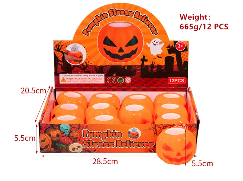 Halloween Wholesale Halloween Squishy Pumpkin Cup Squeeze Toys Kids Adult Stress Relief Funny Novelty TPR Toys