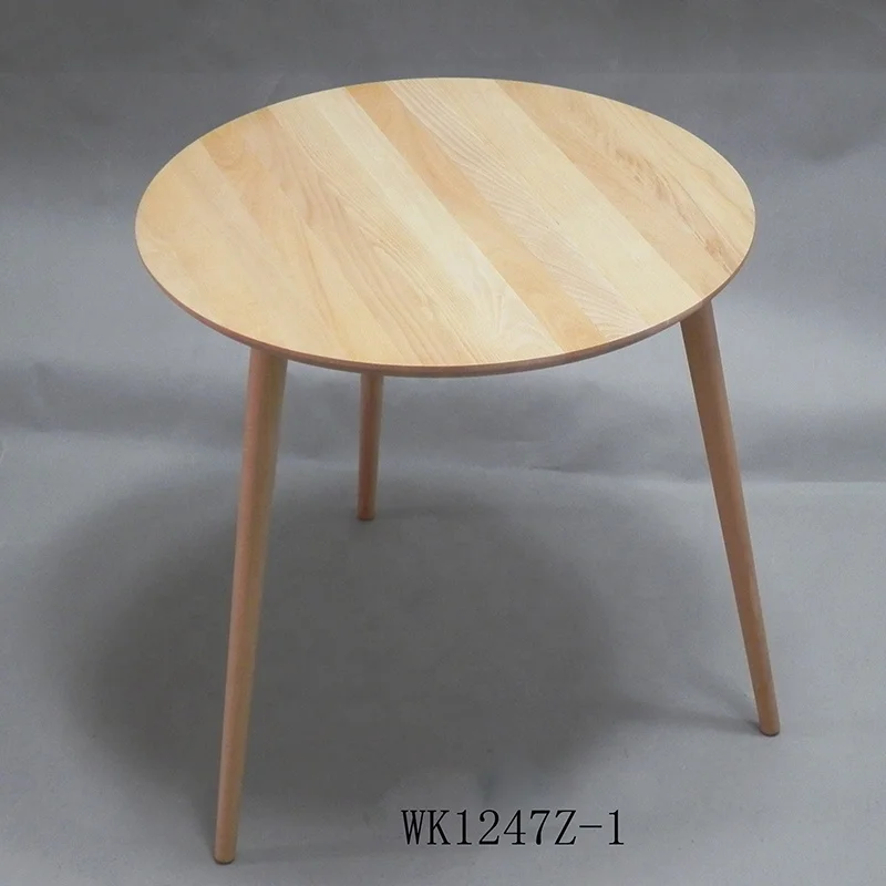 Solid wood Indoor living room furniture modern side table tea table sets small round coffee table