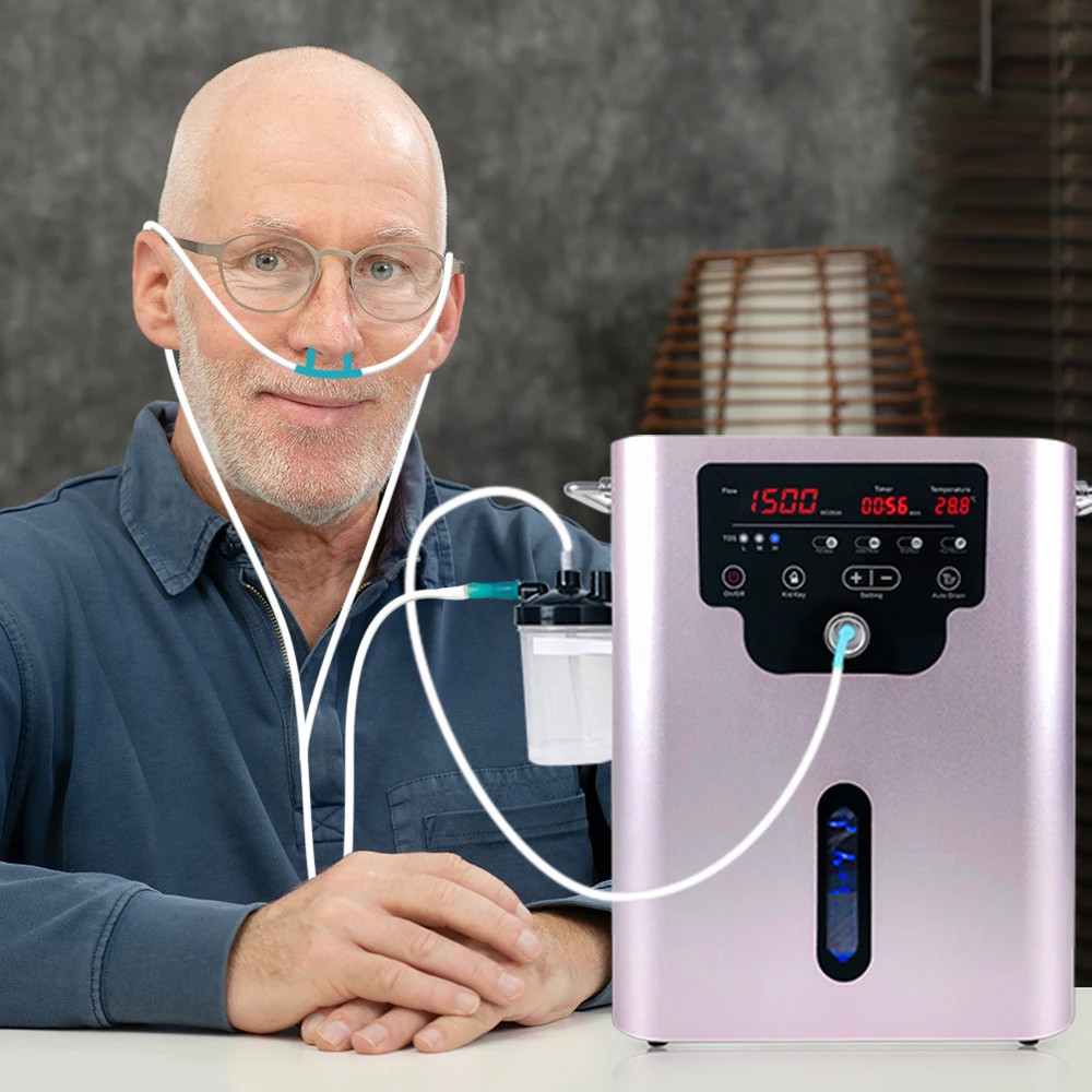 900/1500 мл/мин генератор водорода газогенератор оборудование электролизер водородный ингалятор pem