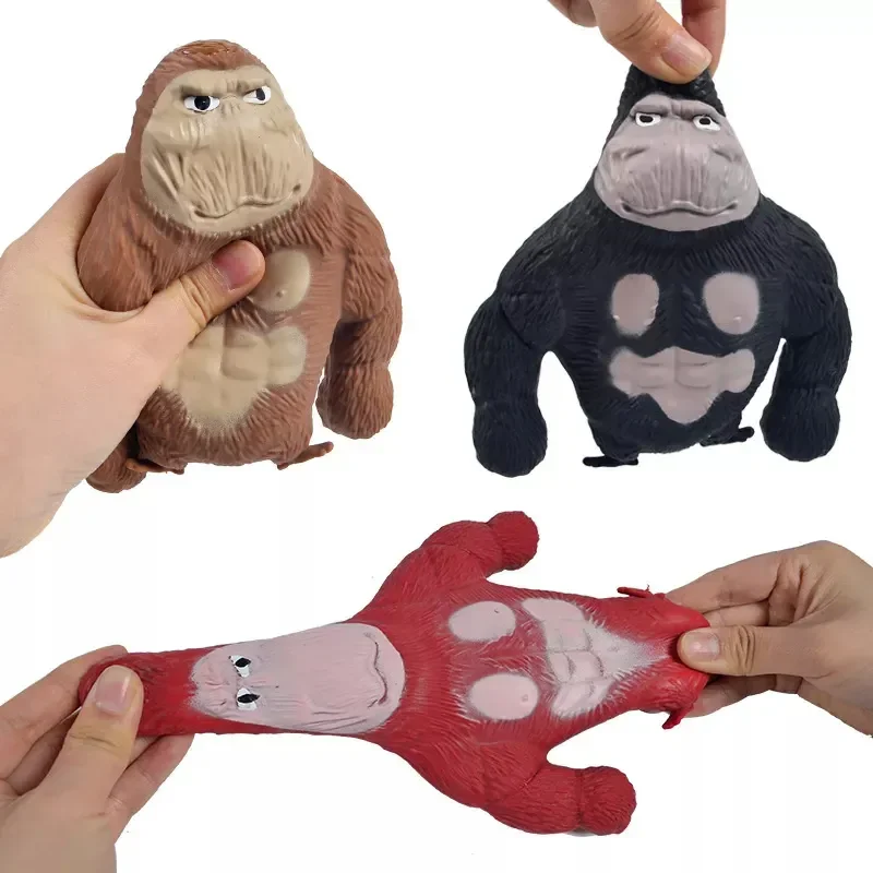 2023 hot sale novel design animal gorill stretch toy  anti stress squeeze toys decompression gorilla