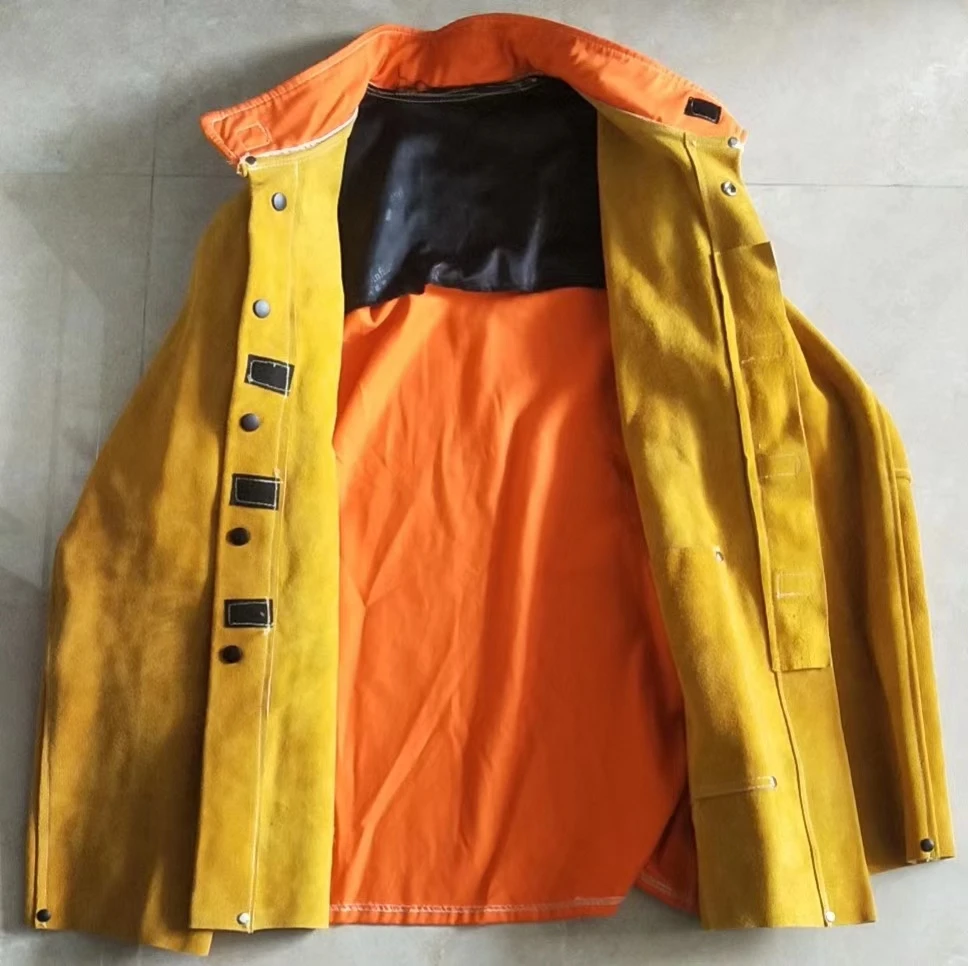 Welding Dresses Welding Clothing, Different Sizes Cow Split Leather Safety Clothing Wholesale Safety Protective Clothing