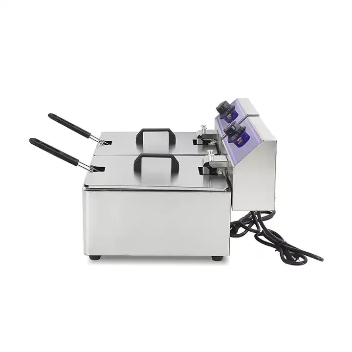 DZL-152B Double 15L Good Factory Price Stainless Steel Electric Deep Fat Fryer Commercial Deep Fryer for fast food restaurant