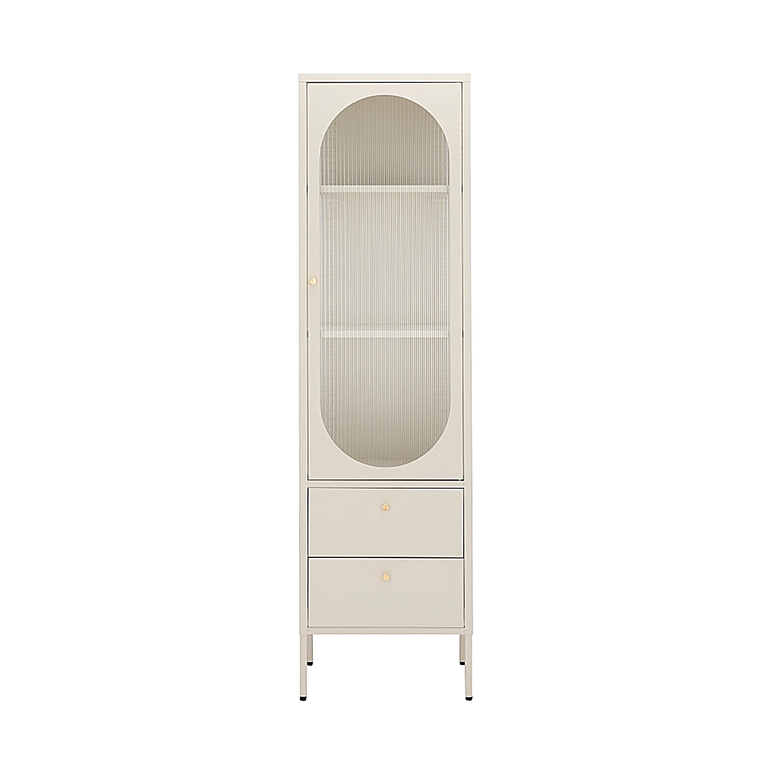Minimalist Kitchen Cupboard Storage Cabinet White Iron Glass Luxury Kitchen Rack Usage Stainless Steel Modern Kitchen Furniture