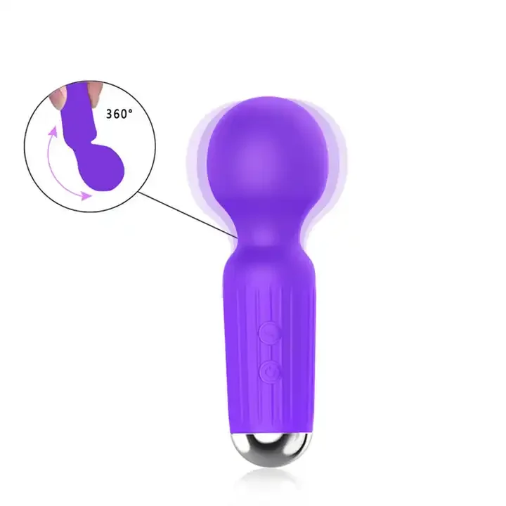 Mini USB waterproof 360 degree bendable 20 frequency vibration cordless vibration AV stick vibrator sex toys for women