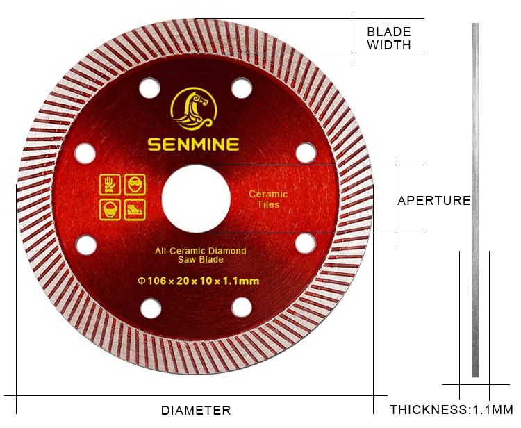 turbo for ceramic porcelain tile granite marble disc thin fast cut 4inch diamond saw precision cutting circular blades blade