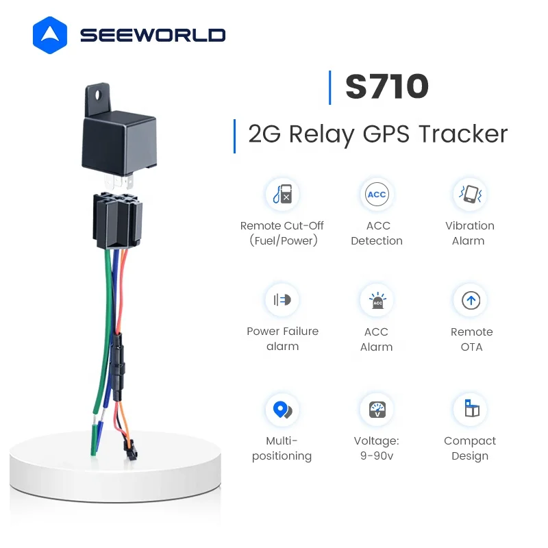 Relay Shape Motor GPS Tracker Motorcycle Tracking Device with Free Positioning Android and IOS APP