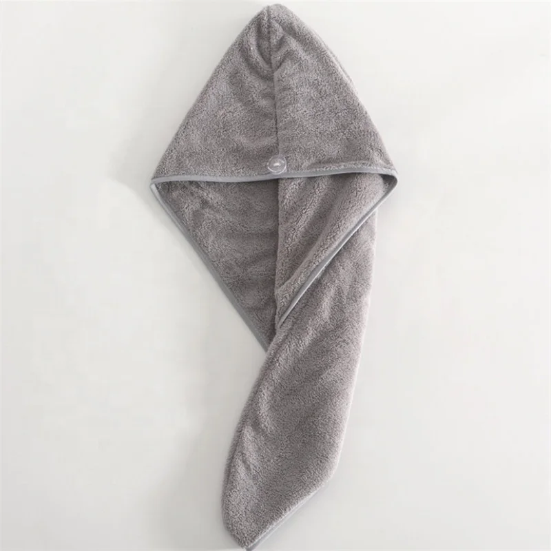 Wholesale custom premium microfiber coral fleece/coral velvet hair wrap turban towel and hair drying wrap towel