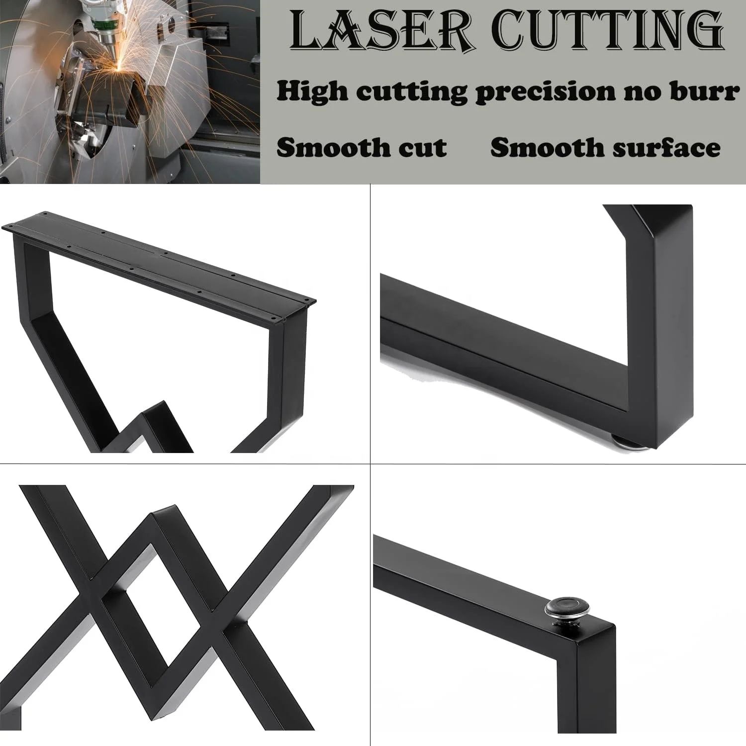 Table Frames Industrial Modern Restaurant Desk Steel Bench Dining Office Furniture Metal Cast Iron Heavy Duty Coffee Table Legs