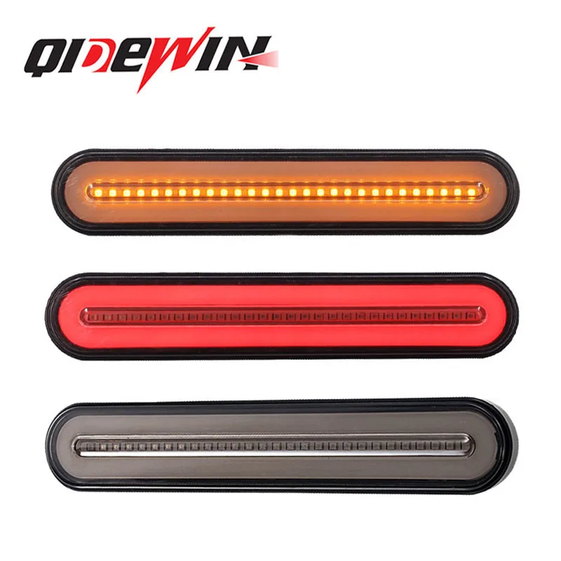 Светодиодный поворотный сигнал Car12v 24 В, красный желтый водонепроницаемый сигнал поворота для заднего тормоза, грузовика, прицепа