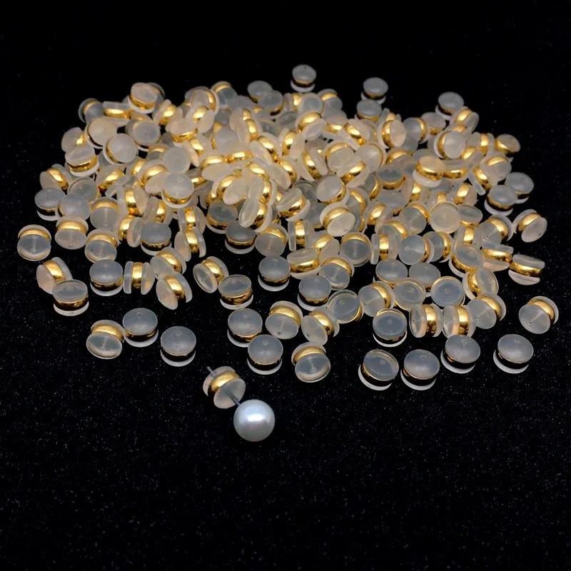 DIY Accessory Jewelry Findings Gold Silver Metal Brass Silicone Plastic Earring Stud Fit Backings Ear Back Stoppers