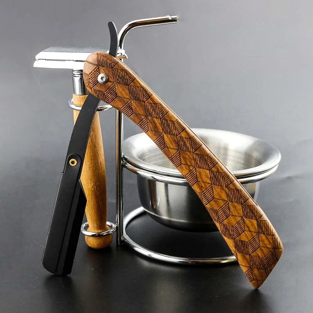 New Genuine Straight Razor 3 blade no disposable shaving razor Professional Razor For Barber Custom