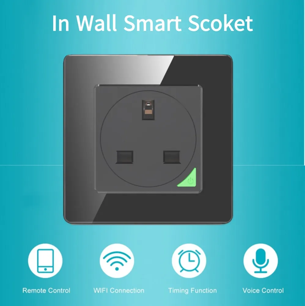 tuya app smart life US panel zigbee /wifi Recessed wall switch In wall smart socket
