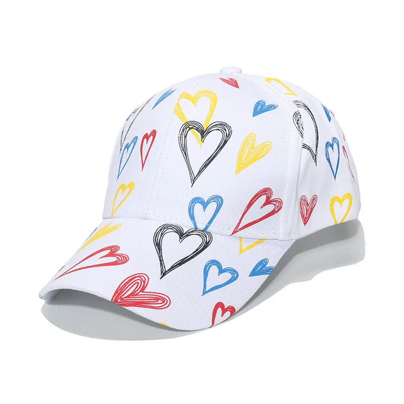 New design fashion printing peaked cap Custom logo casual graffiti baseball cap