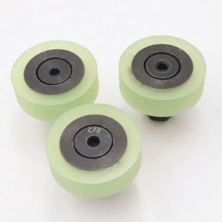 M8*38mm*12mm OD PU pulley wheel with CF8UU CF8 Track Rollers curtain wheel slding door wheel