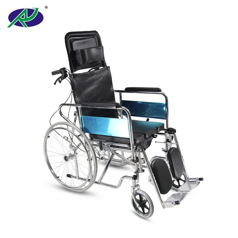 high back reclining handicapped wheelchair perfect commode wheelchair