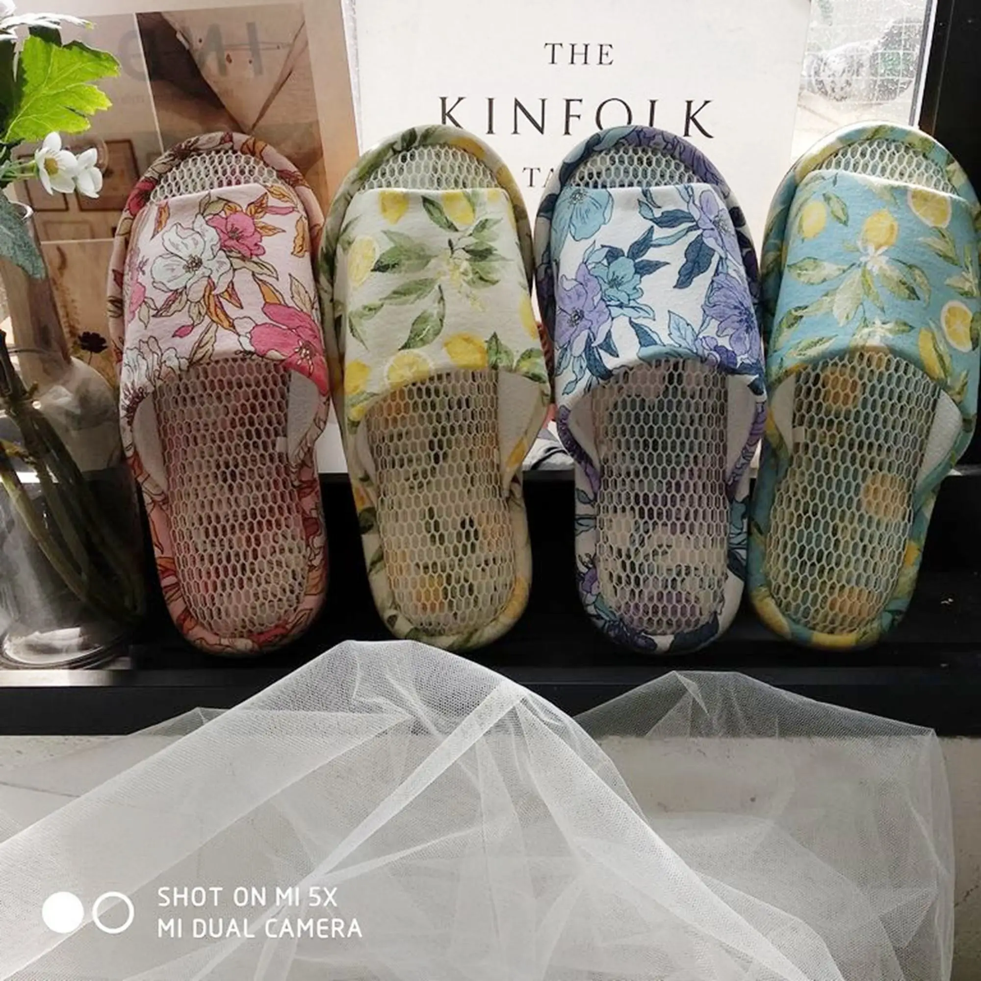 JSMANA Ladies Custom Logo Designer Soft Non-Slip Fall Winter House Print Cotton Shoes Women Home Silent Indoor Floor Slippers