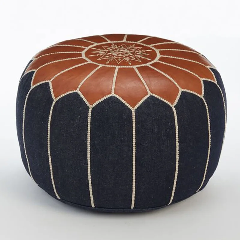 Ouguanxuan Living Room Otomono Floor Cushions Leather Morocco Pouf Stool
