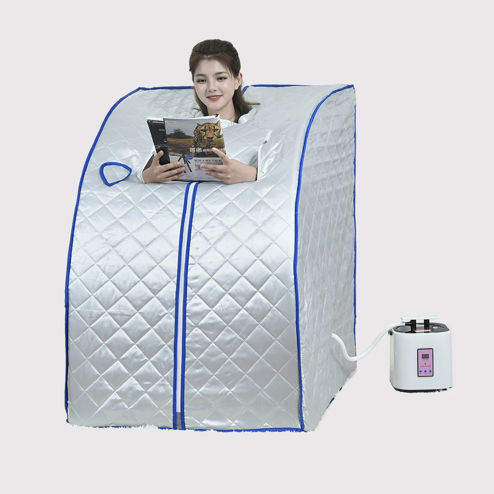Portable Home Use Pentagonal Foldable Sweat Box Sauna Control Smart Steam Sauna Box With Steamers