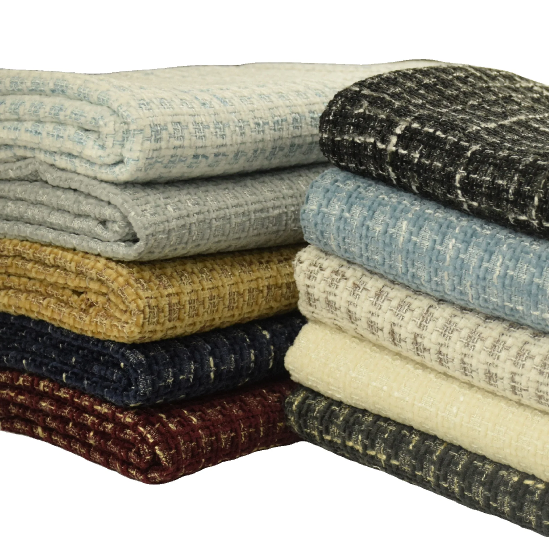 Innovation tweed fabric wool cotton acrylic colourful brushed twee tweed fabric multicolour textile