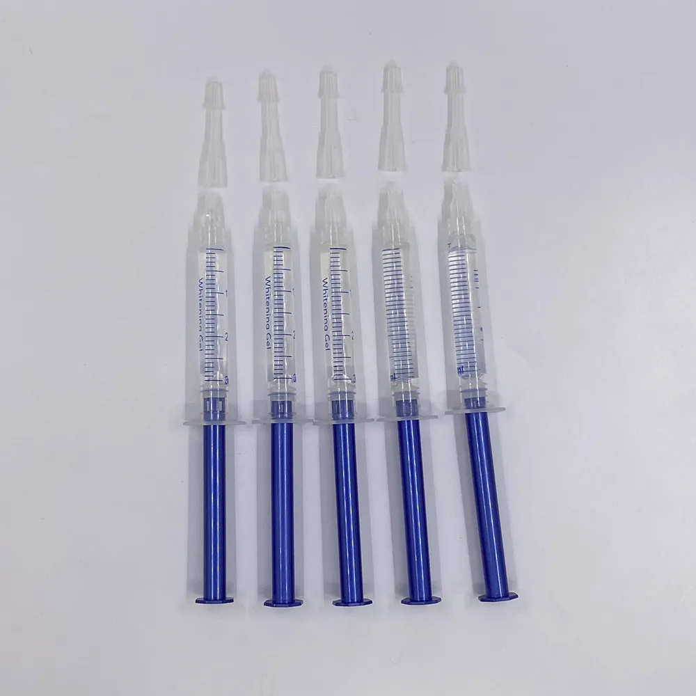 Hot Sale Gold Flakes Hydrogen Peroxide 3ml 5ml Teeth Whitening Gel Refills Syringes