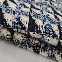 New Fashion 100% Polyester Houndstooth Style Tweed Woven Fabric For Garments
