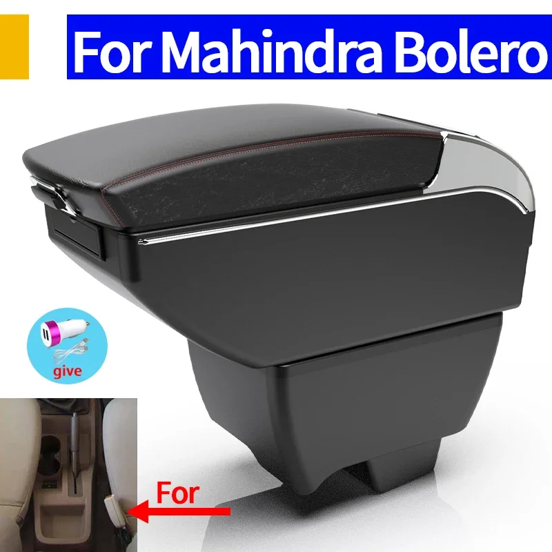 For Mahindra Bolero Armrest Box Bolero Universal Car Central Armrest Storage Box cup holder ashtray modification accessories