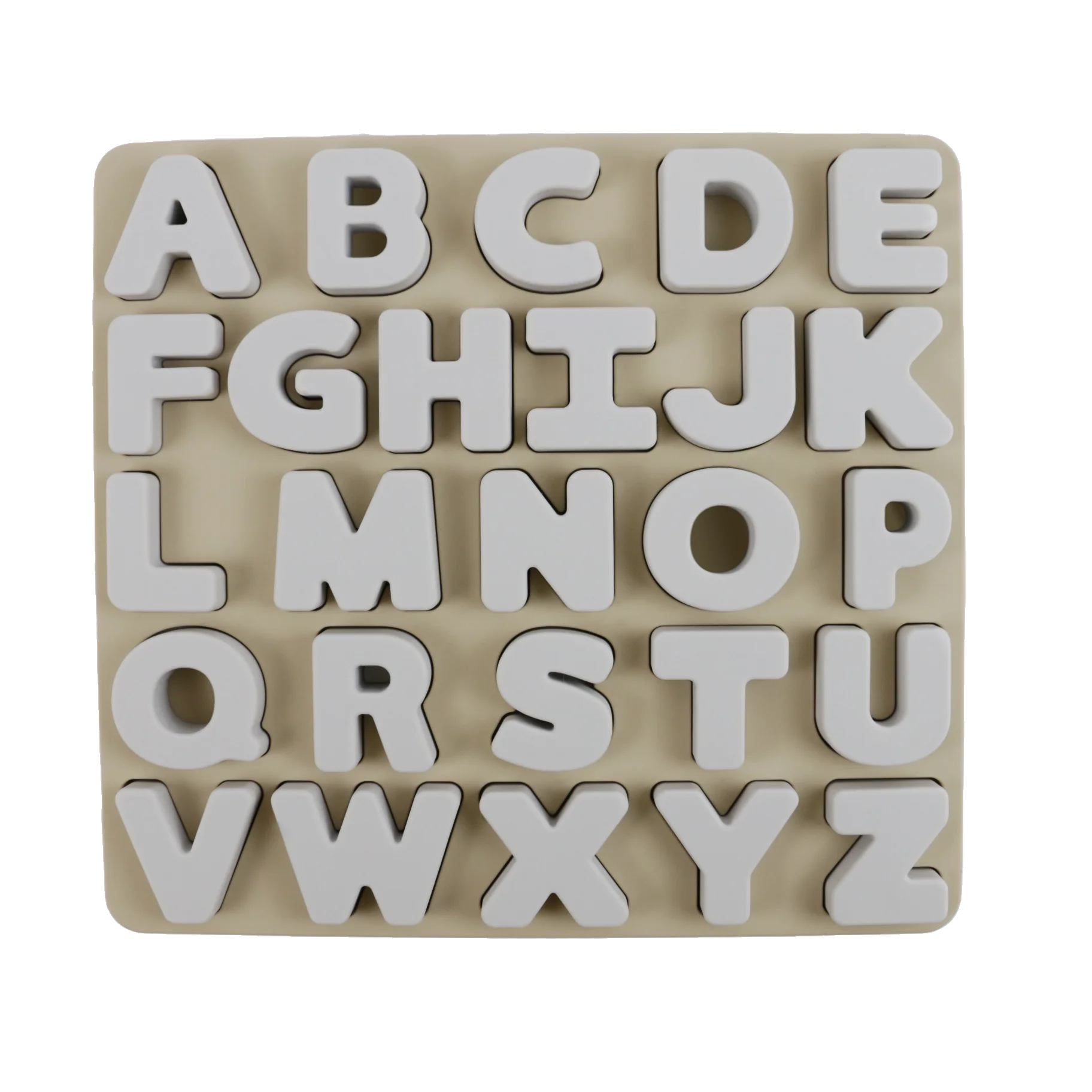 Низкий минимальный заказ быстрая доставка Чистый Розовый цвет 26 букв силиконовый пазл головоломки строительные блоки игрушки