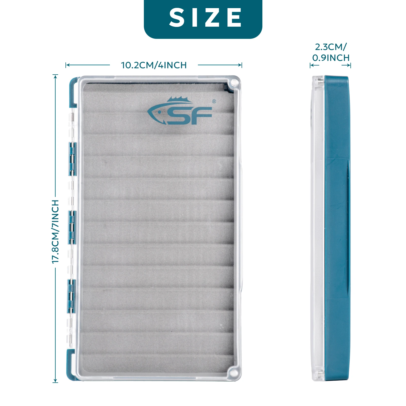 Large Capacity Magnetic Fly Box Slit/Easy Grip/Ripple/Streamer/Sure-Lock Ridge Foam Lure Box for Fly Fishing with custom service