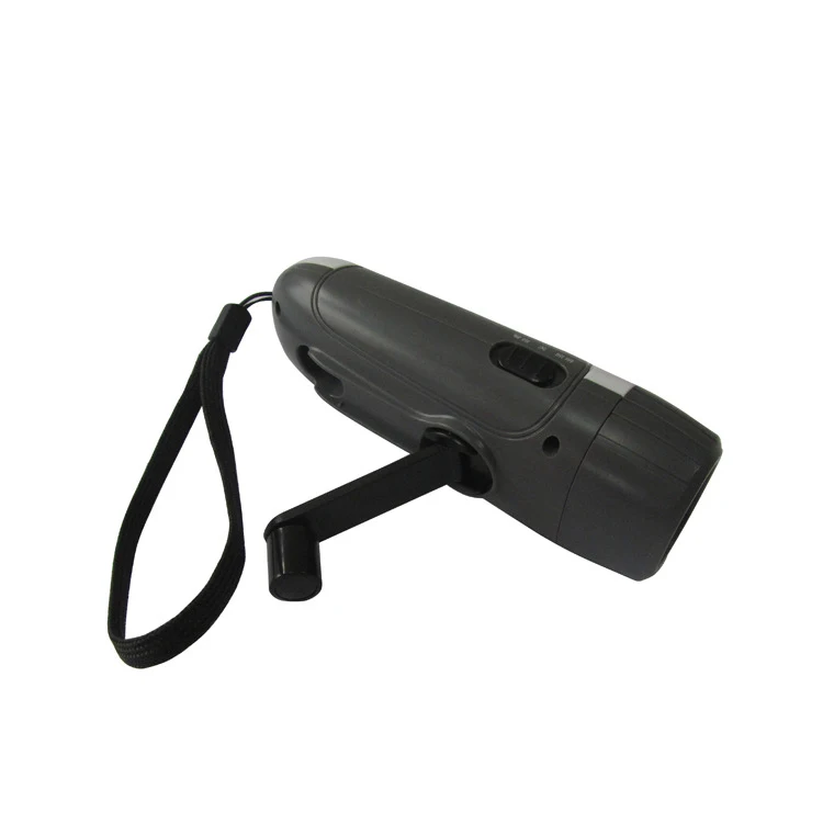 Hand-generated emergency disaster prevention flashlight with radio function