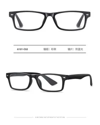 Factory Direct New Fashion Full Rim Square Unisex Blue Blocking Reading Glasses