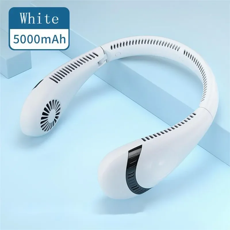 New Summer Cooling Hands-free Portable Leafless Neck Hanging Fan Bladeless USB Mini Rechargeable Neck Fan