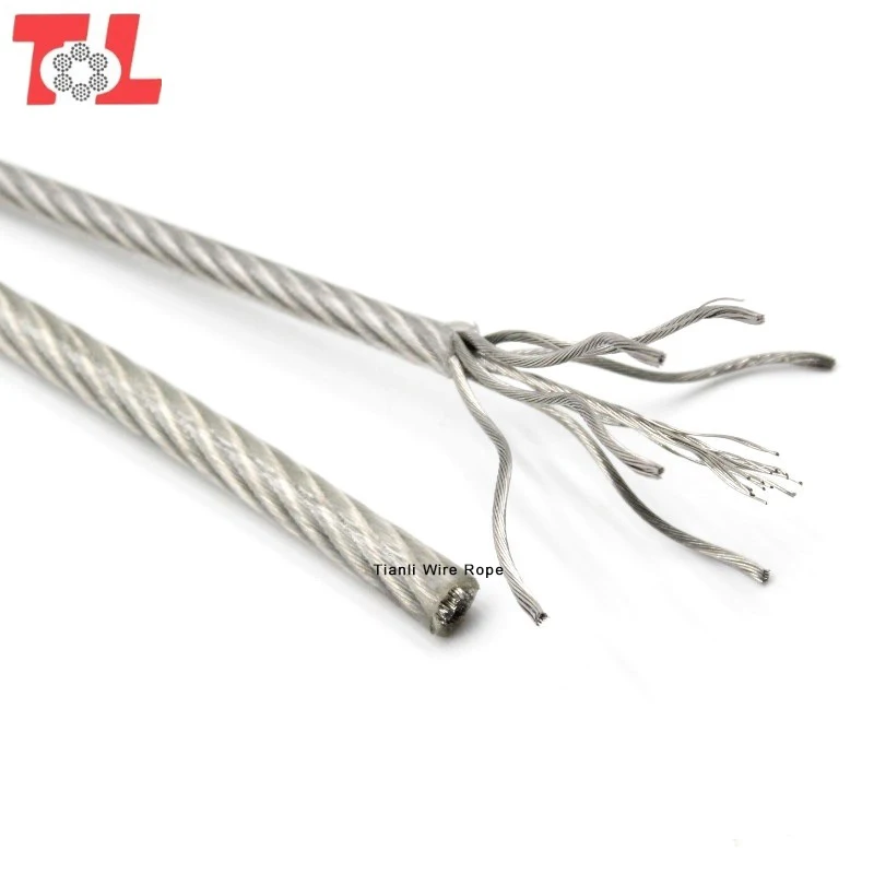 pvc nylon plastic coated stainless steel cable