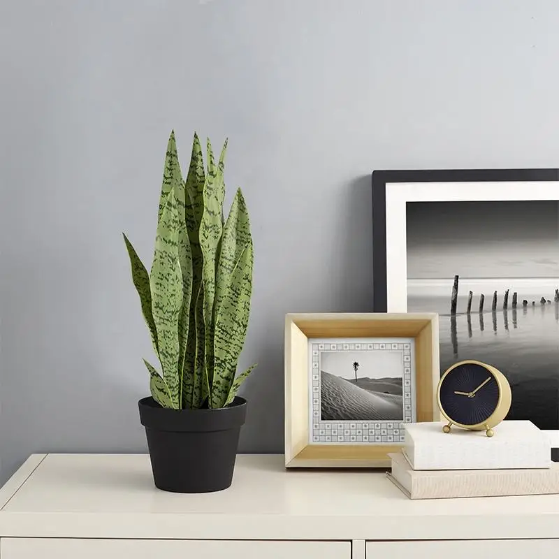 Cheap artificial plants bonsai home decor garden decoration green plants artificial sansevieria wholesale custom inventory