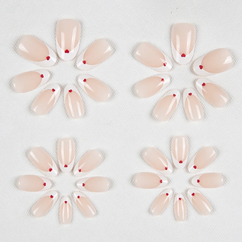 Top Trending Nail Supplier Wholesale Price INS Designed Full Cover Oval Fingernails Faux Ongles Press on Nails