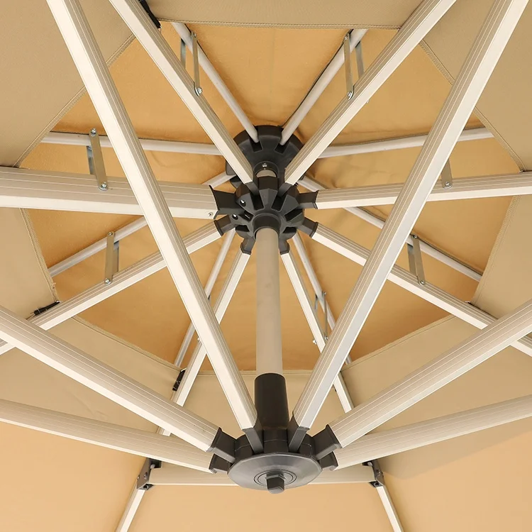 Hot Sale Fade resistant fiberglass Rib Aluminum parasol Garden Offset Outdoor Poolside Cantilever Patio Umbrella