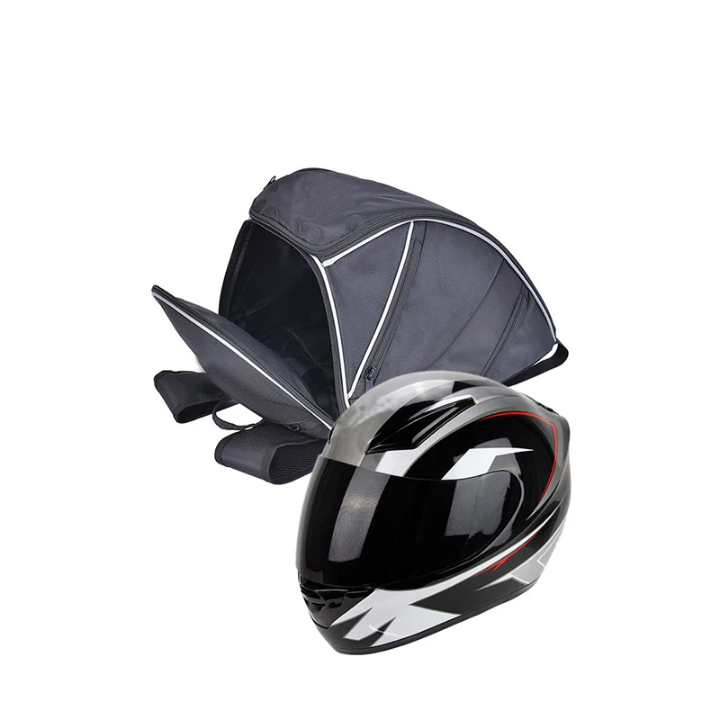 Waterproof Bike Saddlebags Bicycle Motorcycle Side Tail Saddle Pannier Bag Tactical Helmet Bag