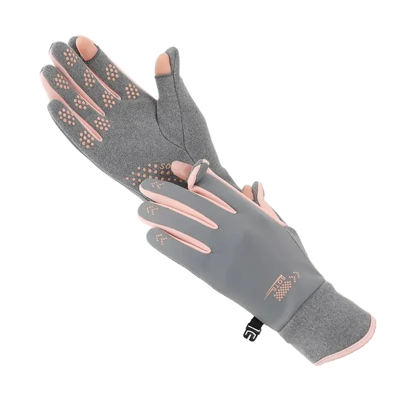 Wholesale gloves Mittens Windproof Thermal Warm Riding Winter Gloves Support Exposed Two-finger for Women Girls