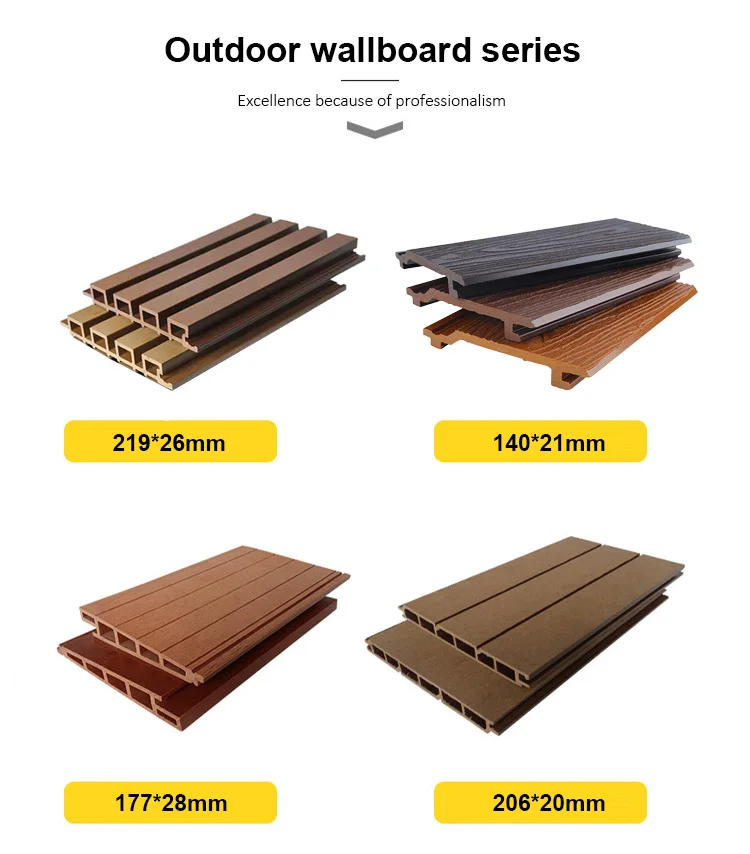 Factory direct sales High quality outdoor wall panel waterproof  Co-extrusion wpc wall cladding for exterior wall decoration