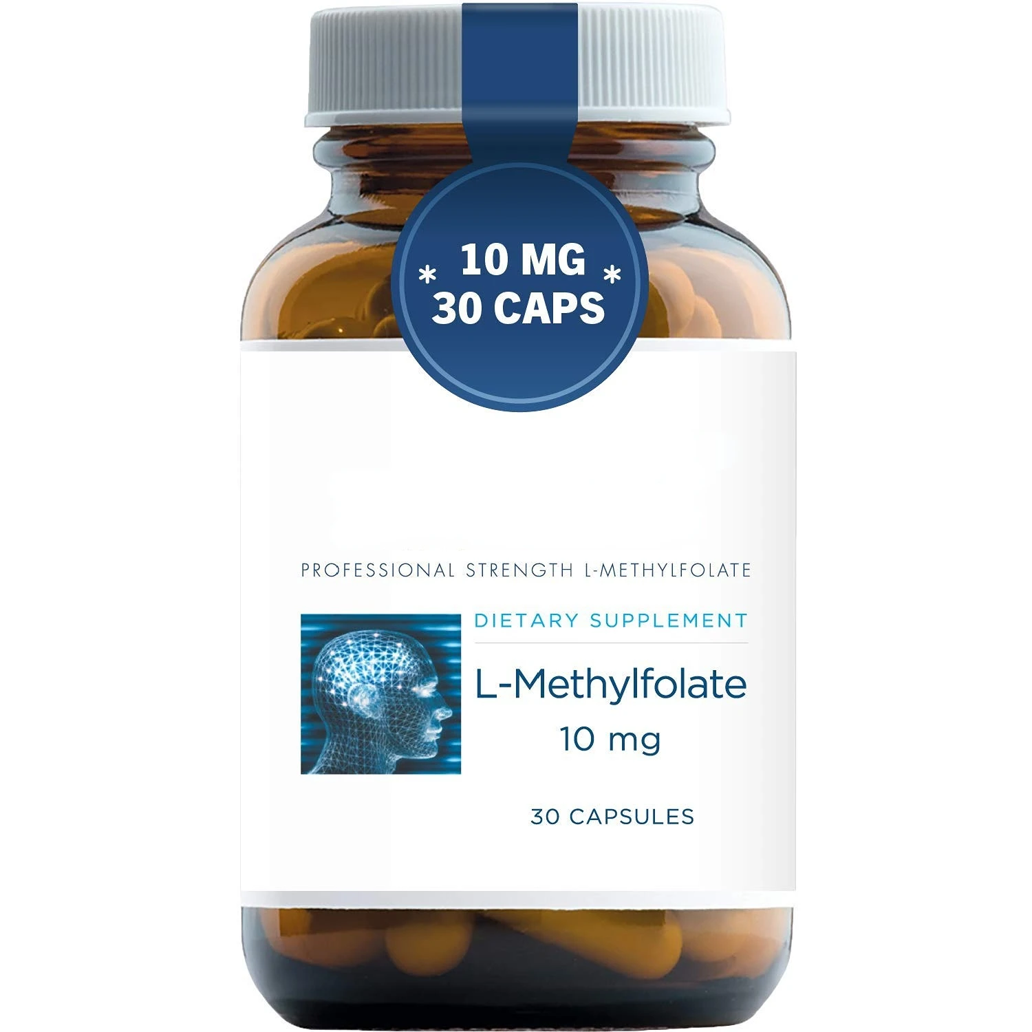 L-Methylfolate Capsules Active Methyl Folate Supplement for Brain Support Balanced Mood Immune Health Folate Glycine Capsule