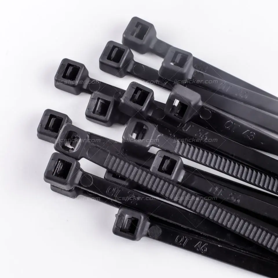 High Quality Nylon 66 Custom Tag Self-locking Nylon Cable Tie,Reusable Automatic Zip Plastic Cable Tie,Mount White Cable Ties