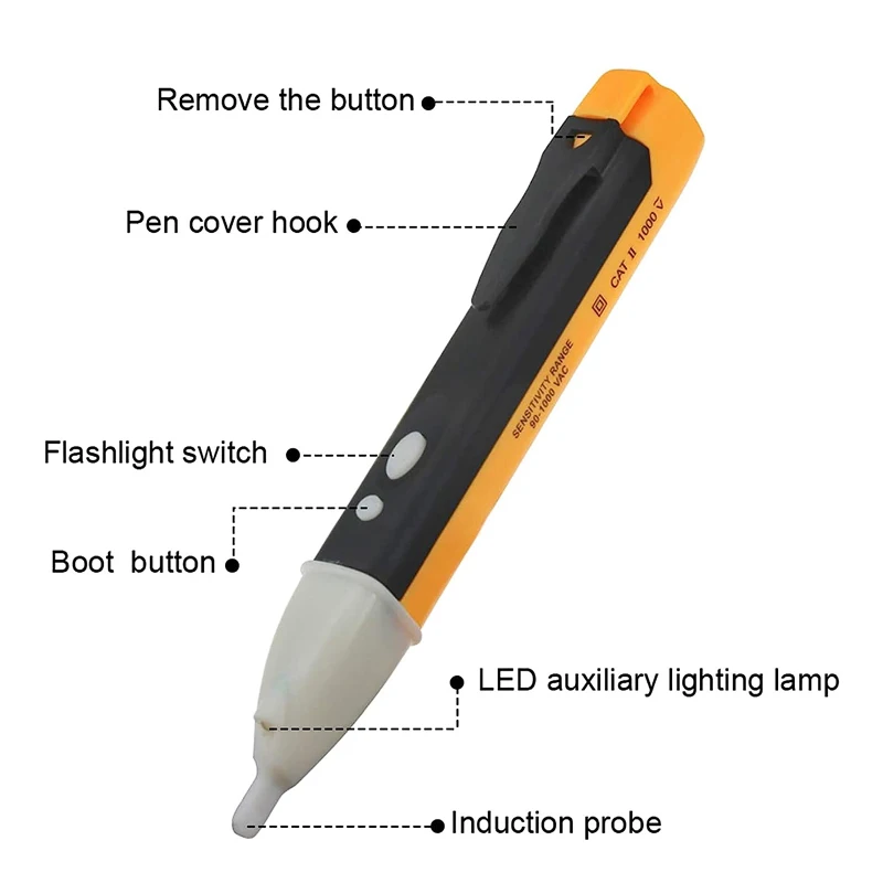 Digital Test Pencil Electric Socket Wall AC Power Voltage Detector Sensor Socket Pen