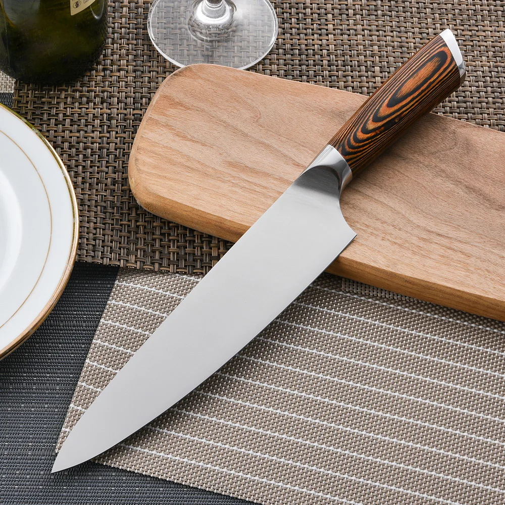 RUITAI Amazon premium sharp 5Cr15MoV pakkawood handle 8 inch FBA in stock chefs knife with gift box