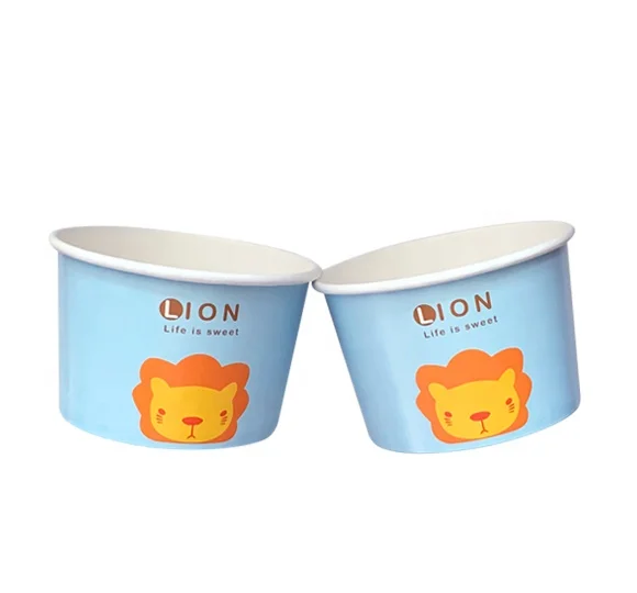 
Wholesale Degradable Green Ice Cream Paper Cup 