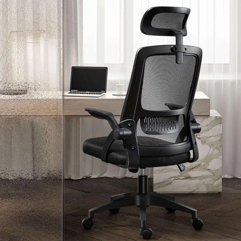 2024 visitor black fabric chair cheap sillas de oficina swivel computer chair executive mesh ergonomic office chair