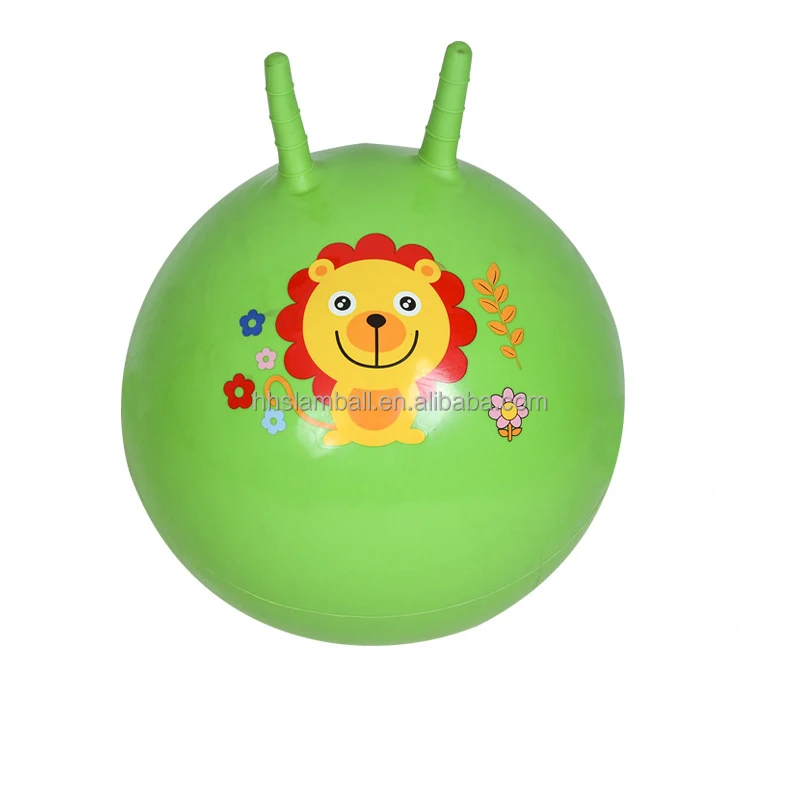 Factory direct sale showhorn jumping ball baby inflatable fitness jump horse 18-65cm showhorn ball