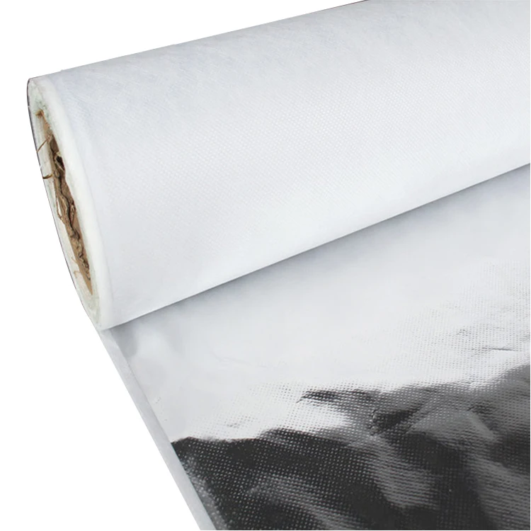 excellent factory supplied aluminum film MPET nonwoven fabric reflective mylar fabric roll