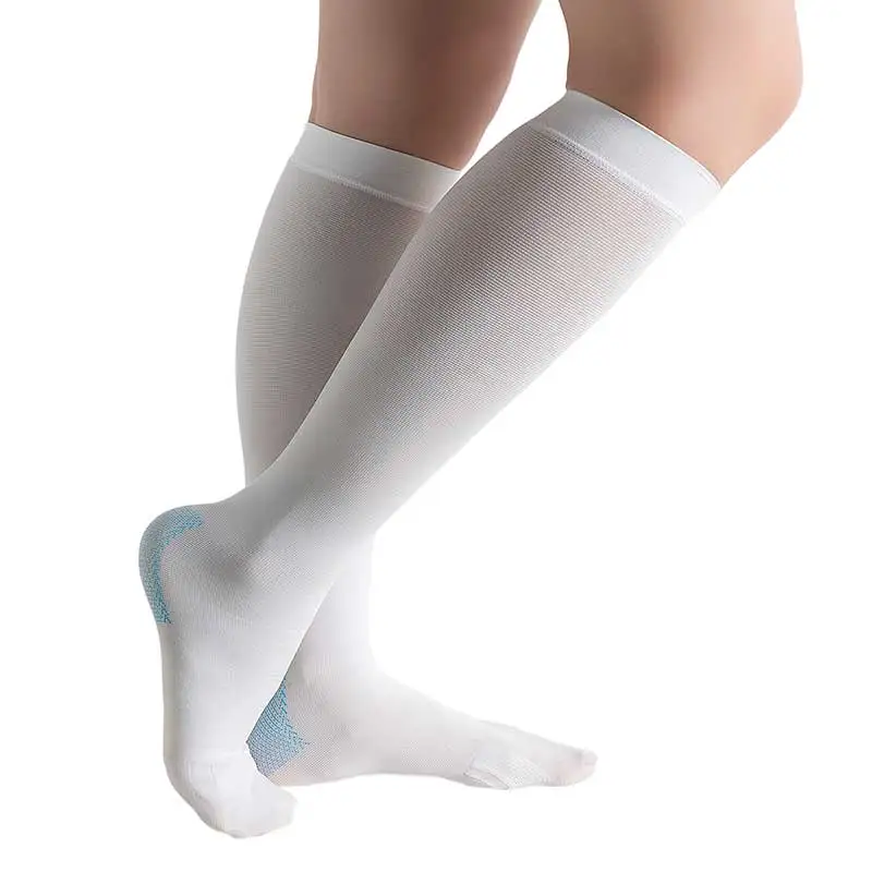 High quality medical compression socks 15-20 mmhg open-toe anti-embolism knee high socks for varicose veins