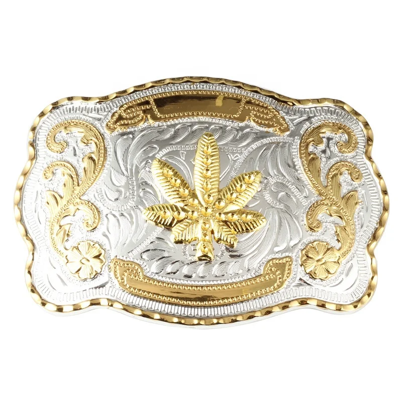 Two Tone Shiny Gold Silver Belt buckle Fashion Designer Horse Buckle Cowboy