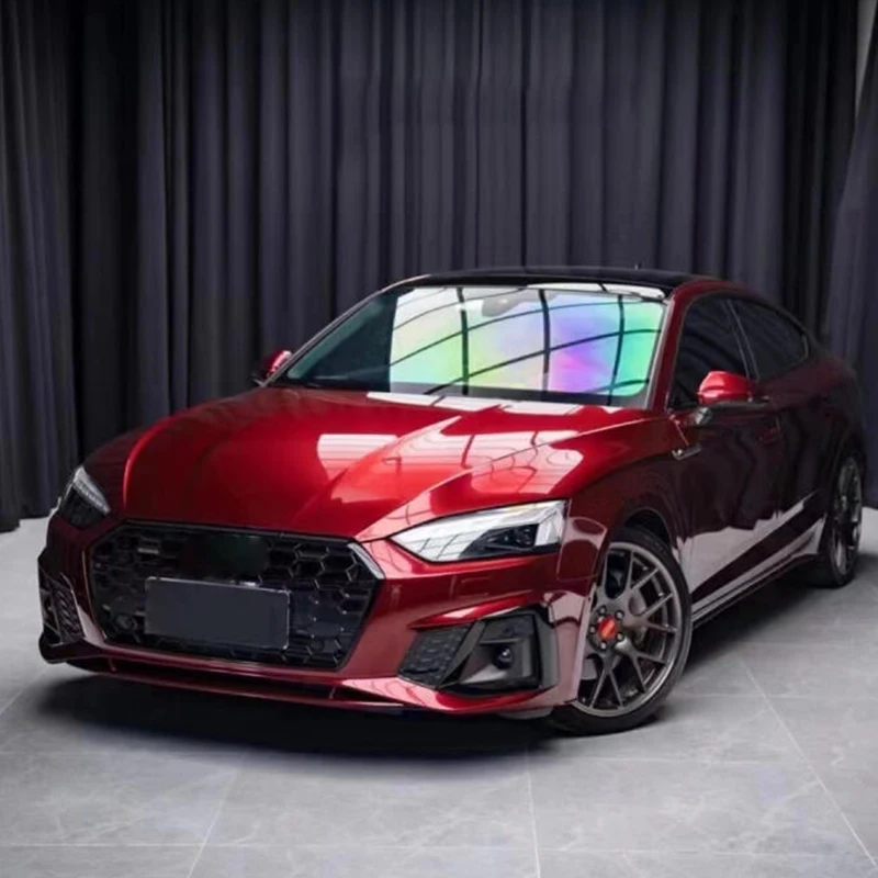 TPU Red 1meter cut for sale Sample test Wholesale oem Liquid dragon blood car wrap vinyl stretchable vinyl TPU car wrap roll red