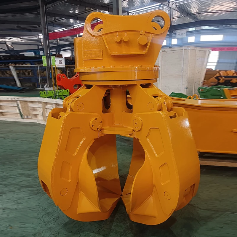Top Selling Excavator Attachment Hydraulic Orange Peel Grapple Scrap Grab Scrap Metal